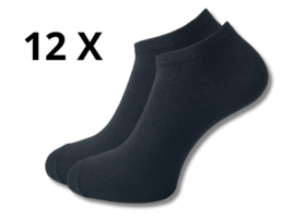 12 paar Sneakersokken - VANSENZO® - Basic - Zwart