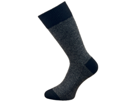 Lamswollen sokken - Gemêleerd Zwart/Grijs