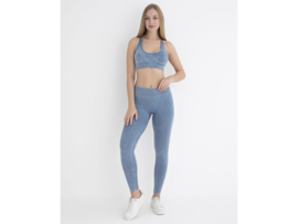 Dames Sportlegging WOOSTER® - Shape & Liftend Effect - Jeansblauw