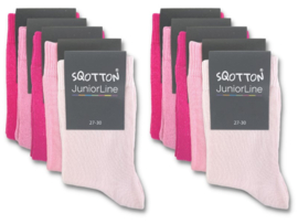 10 paar Meisjessokken - SQOTTON® - Roze