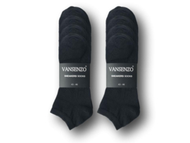 8 paar Sneakersokken - VANSENZO - Basic - Zwart