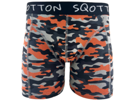 Boxershort - SQOTTON® - Camouflage - Oranje