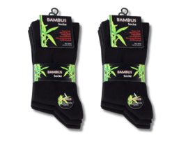6 paar Bamboe sokken - Naadloos - Zwart