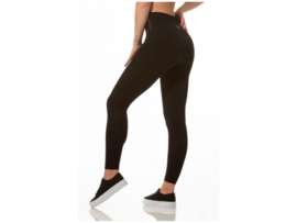 Sportlegging - Naadloos - Hoge taille - Stippen - Zwart