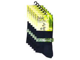 6 paar Badstof sokken - Bamboe - Wandelsokken  - Naadloos - Antraciet
