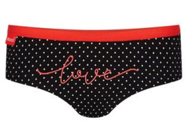 Cadeau - Dames slips - Love - Zwart/Rood