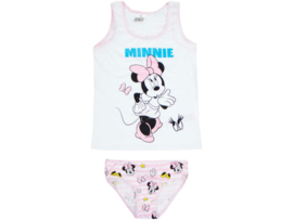 Meisjes ondergoedset - Minnie Mouse - Gestreept - Wit/Roze