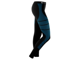 Dames Thermo sportset - Shirt & Legging - Zwart/Turquoise