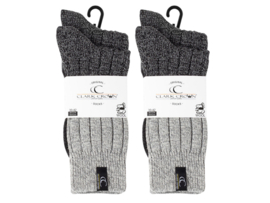 4 paar Noorse wollen sokken - Antraciet/Grijs