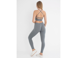 Sportbeha met spaghettibandjes en gekruiste rug – WOOSTER® - Grijs