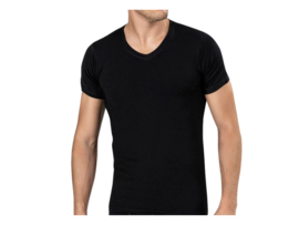 9 stuks SQOTTON V-hals T-shirt - Zwart