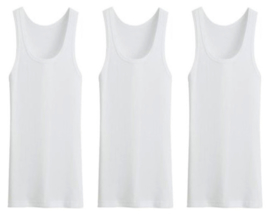 3 stuks Bonanza hemd - Regular - 100% katoen - wit