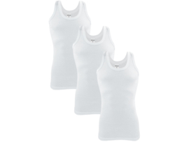 3 stuks onderhemd - SQOTTON® - 100% katoen - Wit