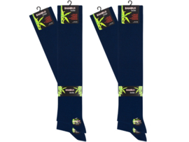 4 paar Bamboe kniekousen - Naadloos - Marineblauw