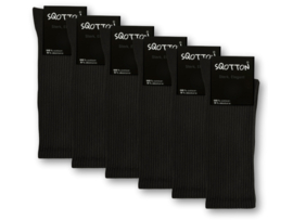 6 paar Katoenen damessokken - Naadloze sokken - Zwart