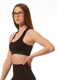 Padded Sportbeha - Racerback - Naadloos - Zwart