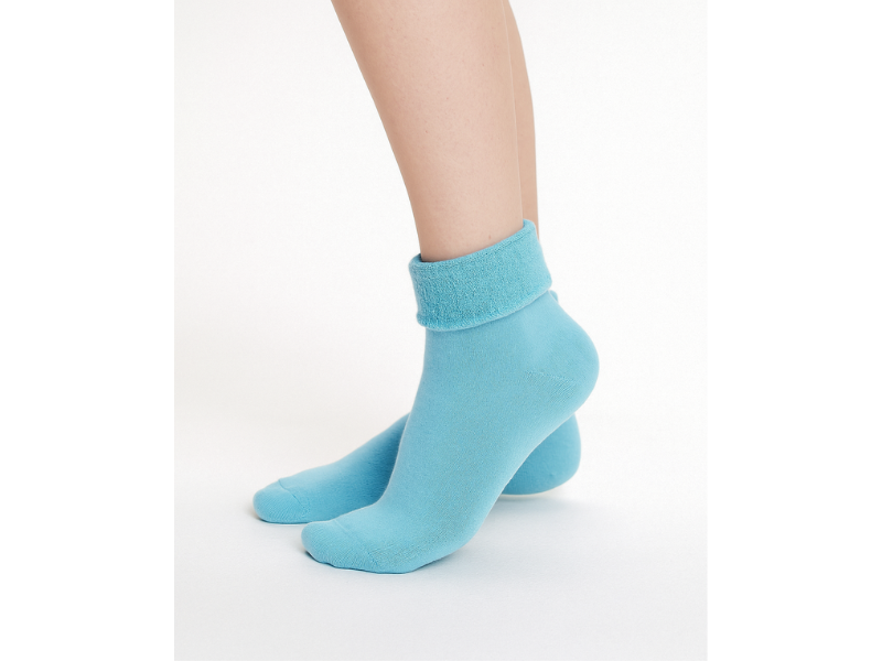 Thermo Huissok - Katoen - Naadloos - Blauw - One size (36-40)