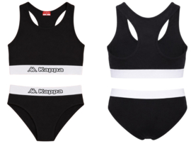 2-pack Kappa Dames Ondergoedset - Top & Slip - 100% Katoen - Zwart