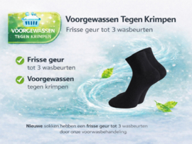 6 paar Naadloze Bamboe Quartersokken - Zwart