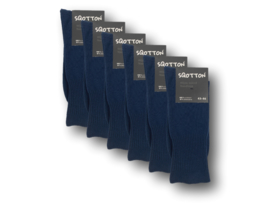 6 paar SQOTTON diabetes sokken - Naadloos - Marineblauw