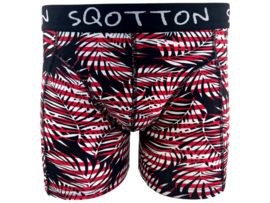 Boxershort - SQOTTON® - Jungle - Rood/Wit