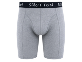 Heren boxershort - SQOTTON® - Extra lange Pijp - Grijs
