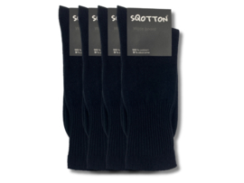 4 paar Niet knellende sokken - Drukvrije boord - Basic - Zwart