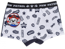 2 Pack PAW Patrol Jongens boxershorts - Biologisch Katoen - Wit/Blauw-Rood/Wit