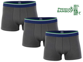 3 stuks Heren boxershorts  - Bamboe - Ondergoed - Antraciet