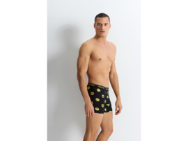 3-Pack WOOSTER® Heren Boxershorts met Prints - Zwart-Roze-Zeeblauw