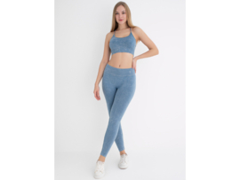 Sportbeha met spaghettibandjes en gekruiste rug – WOOSTER® - Jeansblauw