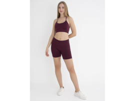 Dames Korte Sportbroek WOOSTER® - Shape & Liftend Effect - Bordeaux