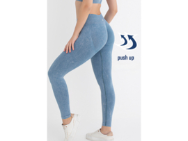 Dames Sportlegging WOOSTER® - Shape & Liftend Effect - Jeansblauw