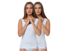 2 stuks dames onderhemd - tanktop - Slimfit - Wit