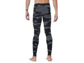 Heren thermo onderbroek - Lang - Camouflage Zwart