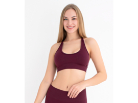 Sportbeha met gekruiste bandjes - WOOSTER® - Bordeaux