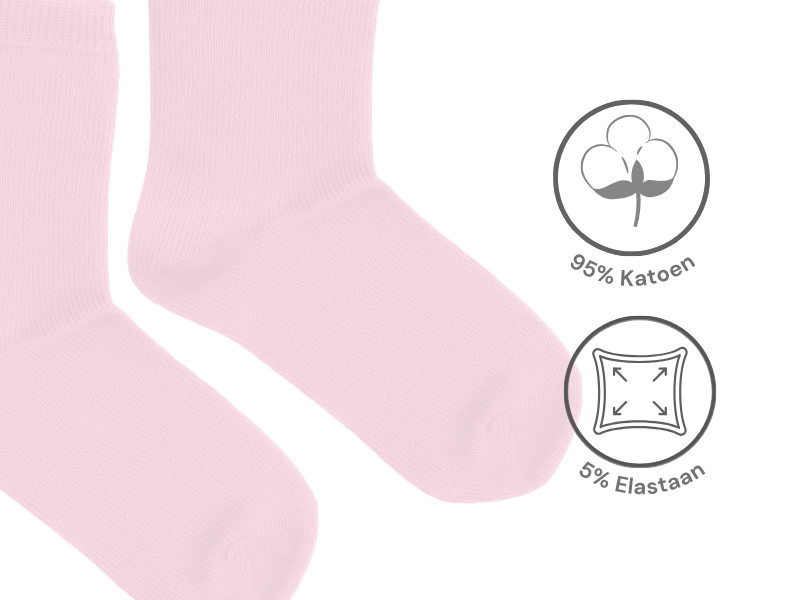 6 paar Meisjessokken - Katoen - SQOTTON® - Roze-Mix