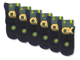 6 paar Naadloze Bamboe Quartersokken - Zwart