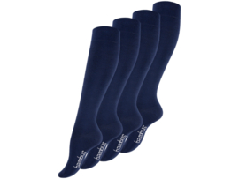 4 paar Bamboe kniekousen - Naadloos - Marineblauw