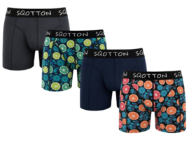 SQOTTON® Katoenen boxershorts - 4-Pack - Citrus Splash