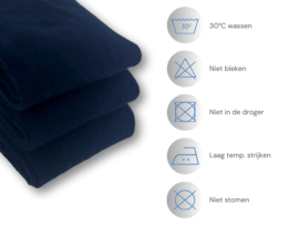 3 paar Katoenen kniekousen - Naadloos - Drukvrije boord - Marineblauw
