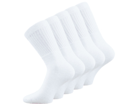 5 paar SQOTTON® Werk- en Sportsokken - Wit
