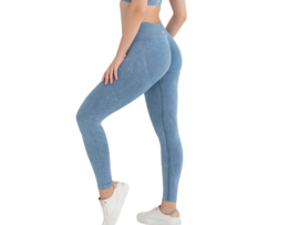 Dames Sportlegging WOOSTER® - Shape & Liftend Effect - Jeansblauw