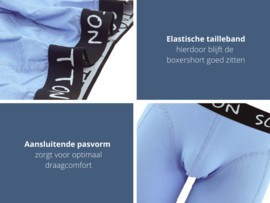 Boxershort - SQOTTON® - Basic - Retro Blauw