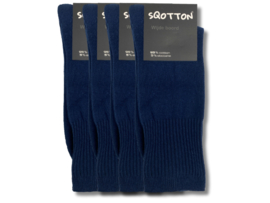 4 paar Niet knellende sokken - Drukvrije boord - Basic - Marineblauw