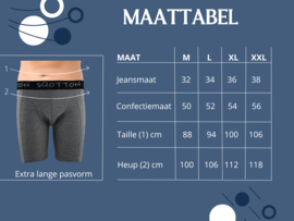 Heren boxershort - SQOTTON® - Extra lange Pijp - Donkergrijs