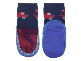 Baby Slofjes - Jongens Pantoffels - Marineblauw-Rood