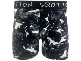 Boxershort - SQOTTON® - Jungle - Zwart/Wit