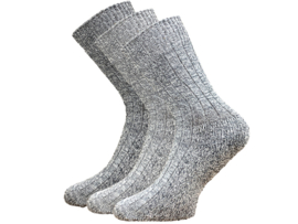 3 paar Noorse wollen sokken - Licht Grijs Gemêleerd Mix