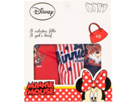 3 Pack Meisjes slips - Minnie Mouse - Marineblauw-Rood/streep-Rood
